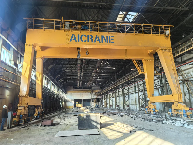 Двухбалочный портальный кран грузоподъемностью 120 тонн работает в России
