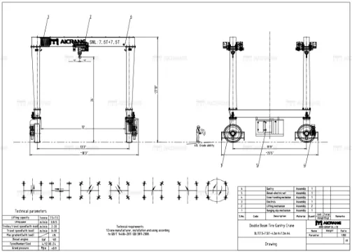Козловой кран на колесах